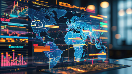 Obraz premium AI Transforming the Global Economy