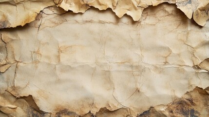 Fototapeta premium A Close-Up of Worn, Creased, and Faded Paper
