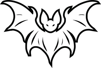 Bat line icon vector design