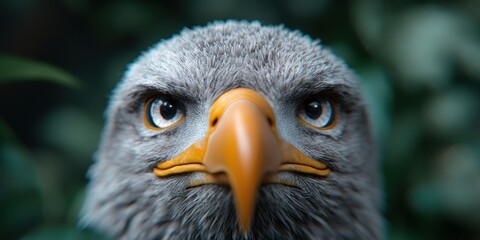 Obraz premium Close up Portrait of an Eagle s Head with Sharp Eyes