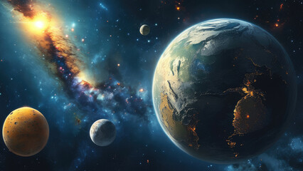 Obraz premium Celestial Dance of the Planets