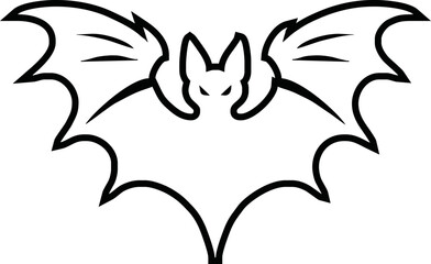 Bat line icon vector design