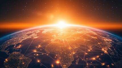 Global business expanding horizons with international CRM development, showcasing interconnected markets