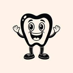 Smily teeth vector illustration for logo t-shirt etc 12