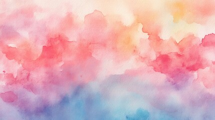 Fototapeta premium Abstract Watercolor Painting with Pink, Orange, and Blue Hues