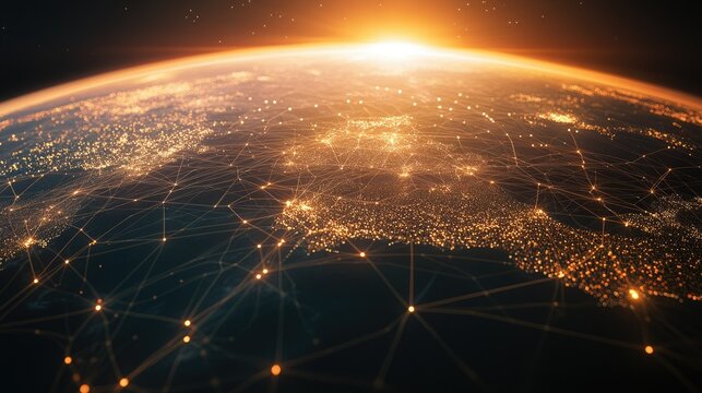 Global business expanding horizons with international CRM development, showcasing interconnected markets