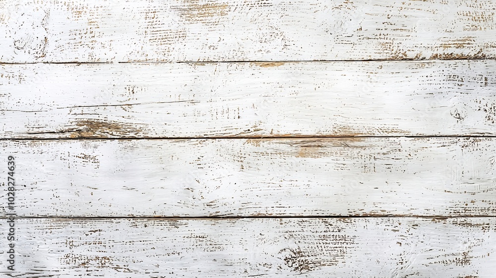 Aufkleber White wooden background with high resolution Copy space Top view : Generative AI