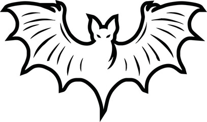 Bat line icon vector design