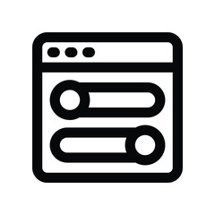 website toggle icon. vector line icon for your website, mobile, presentation, and logo design.