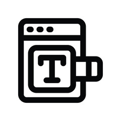 text edit icon. vector line icon for your website, mobile, presentation, and logo design.