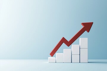Giant interest rate symbol breaking through a downward arrow, representing market pressure