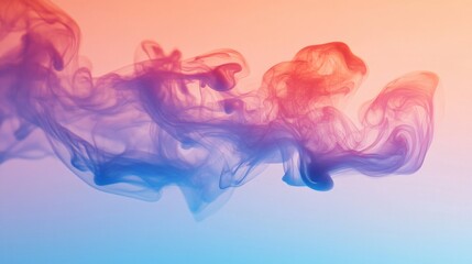 Abstract Swirling Purple, Red, and Blue Smoke