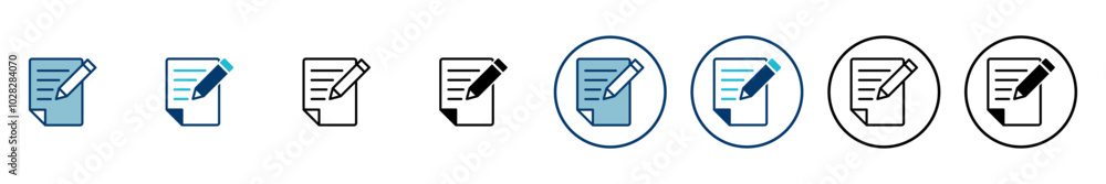Aufkleber note icon vector isolated on white background. taking note icon vector. edit line icon. document wri