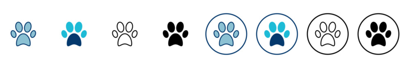 Paw icon vector isolated on white background. Paw Print icon