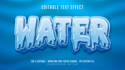 water editable text effect