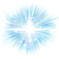 PNG Bright Blue Starburst Effect
