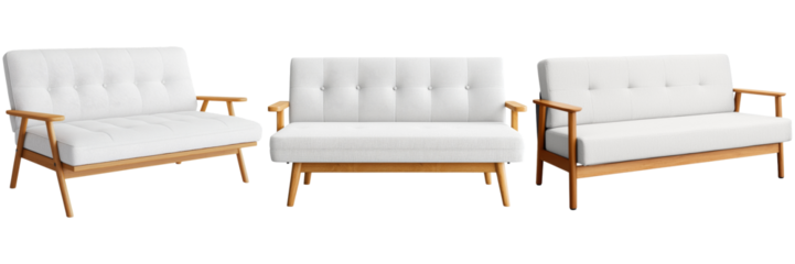 Modern Minimalist White Sofa Collection