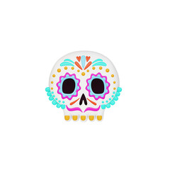 Cute cartoon character of Skull on Dia De Los Muertos. 3d render.