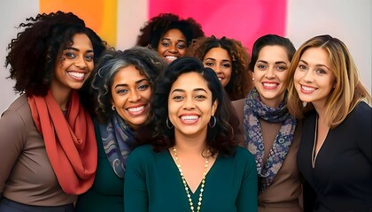 Celebrating International Women's Day: A Joyful Gathering of Diverse Women United in Empowerment and Solidarity
