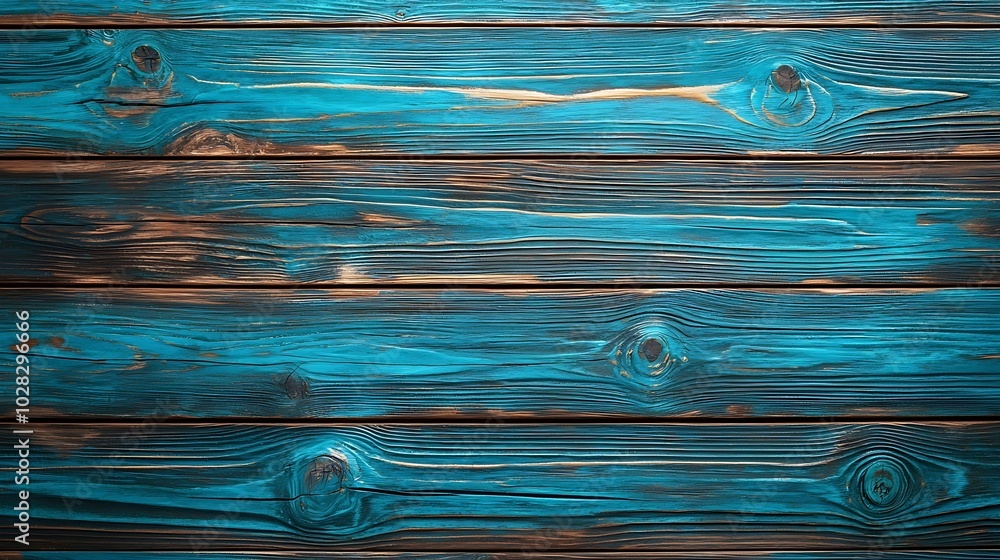Poster turquoise colorful wooden background with crackling effect high resolution copy space top view : gen