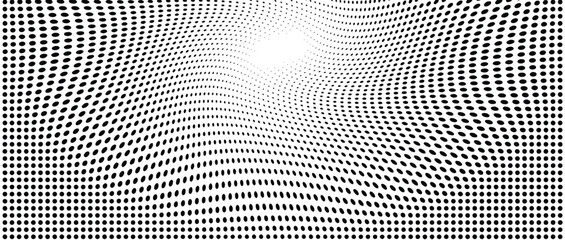 Light halftone dots grunge wide background
