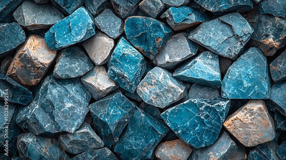 Poster aquamarine stone background with high resolution top view copy space : generative ai