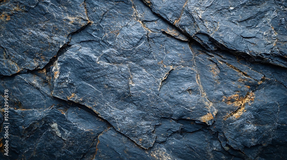 Leinwandbilder Dark blue stone background with high resolution Top view Copy space : Generative AI