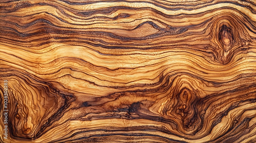 Aufkleber olive wood texture background close up top view : generative ai