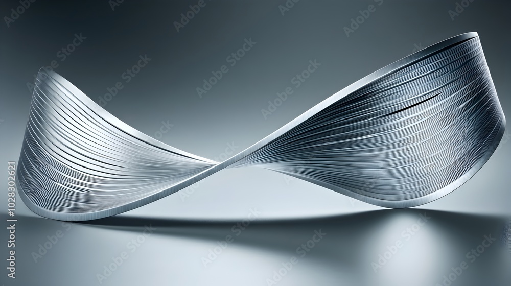 Aufkleber elegant 3d fluid wave with minimalist gradient lines abstract background
