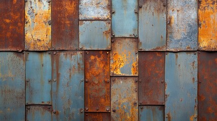 Artistic representation of an old and rusty zinc