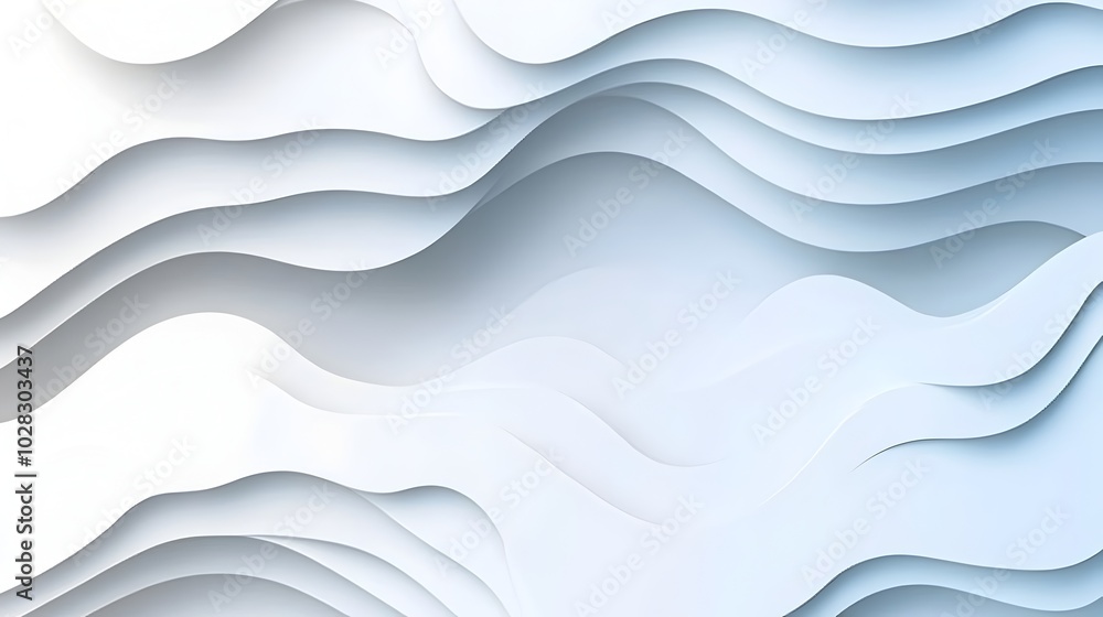 Aufkleber smooth monochrome 3d lines forming a dynamic interconnected flow