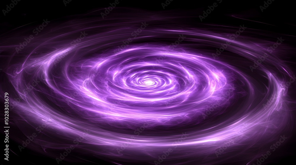 Aufkleber fluid metallic glowing 3d lines in circular abstract design pattern