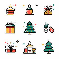 Chrismas icon, Chrismas sticker, Chrismas vector,Snow