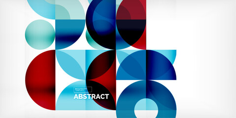 Obraz premium Colorful circle abstract background. Template for wallpaper, banner, presentation, background