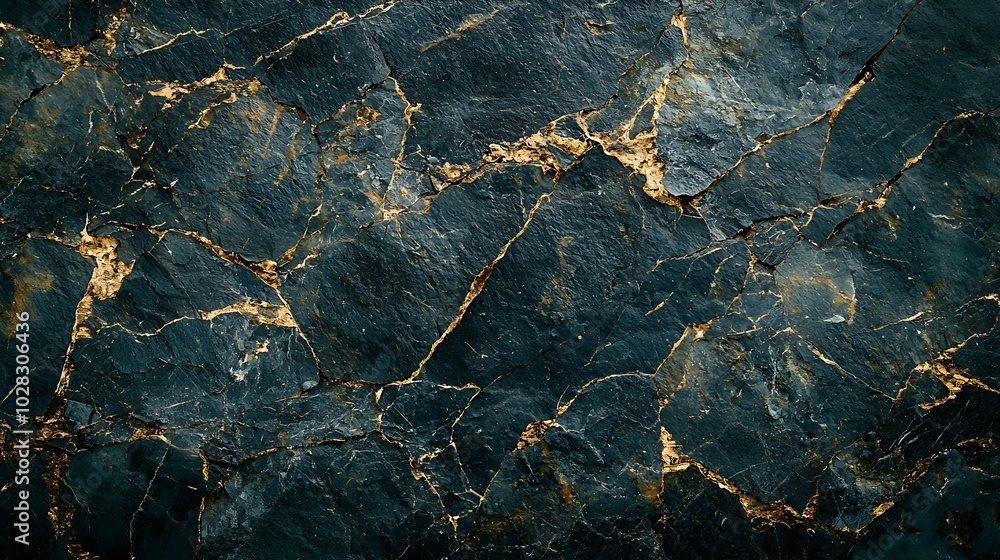 Aufkleber dark green stone background with high resolution top view copy space : generative ai