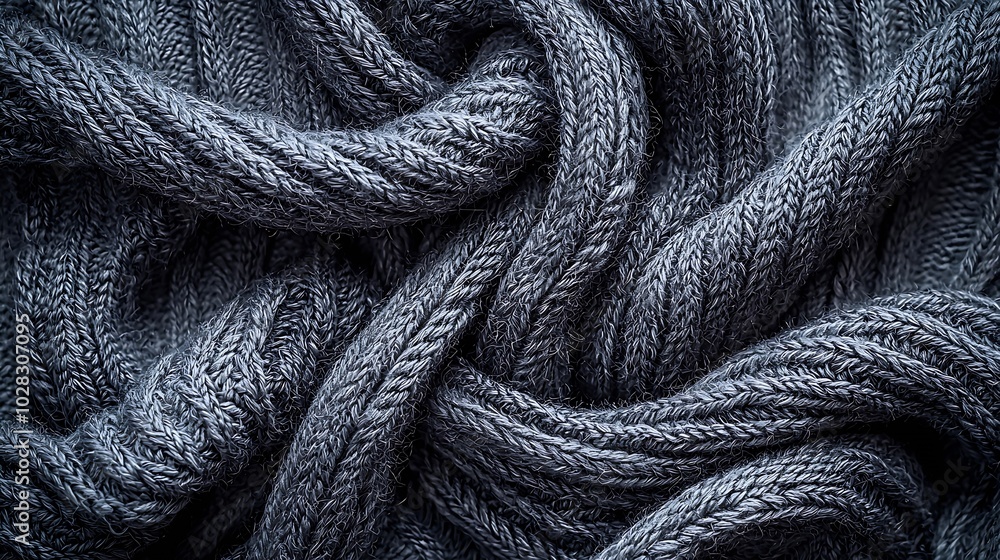 Poster grey knitted wool texture background pattern with high resolution top view copy space : generative a