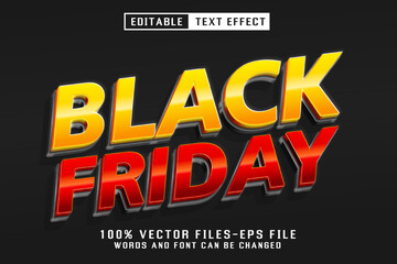 Black Friday 3d Text - Editable Text Effect