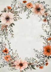 A floral design with a white background