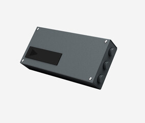 High Quality Of Modern Sleek Gray Safe Lock With Circular Dials And Textured Finish 3D Illustration