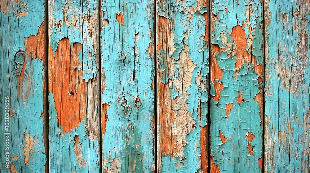 Poster turquoise colorful wooden background with crackling effect high resolution copy space top view : gen