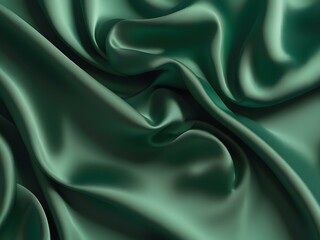 Obraz premium A vibrant emerald green background with smooth, satin-like texture, providing a sense of sophistication and calm