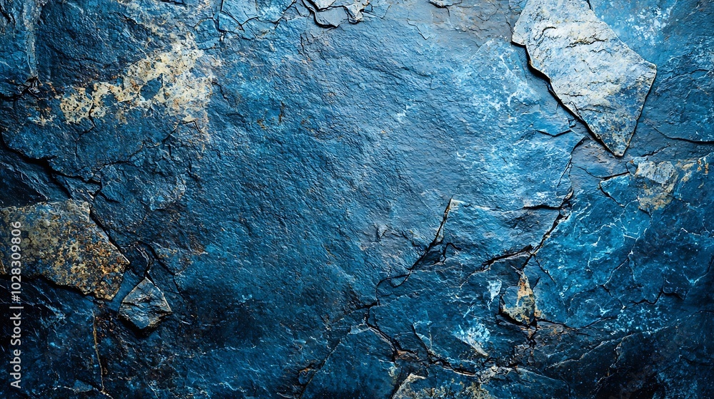 Fototapete Blue stone background with high resolution Top view Copy space : Generative AI