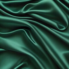 Fototapeta premium A vibrant emerald green background with smooth, satin-like texture, providing a sense of sophistication and calm