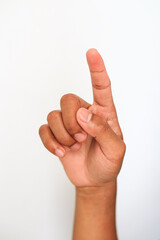 hand pointing at something