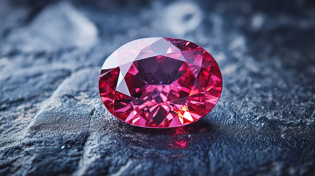 Exquisite ruby gemstone with sharp edges and radiance