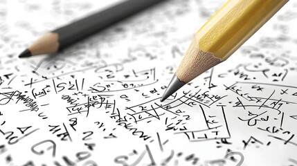 Pencil Midair Sketching Math Equation on Paper,Creative Learning 3D