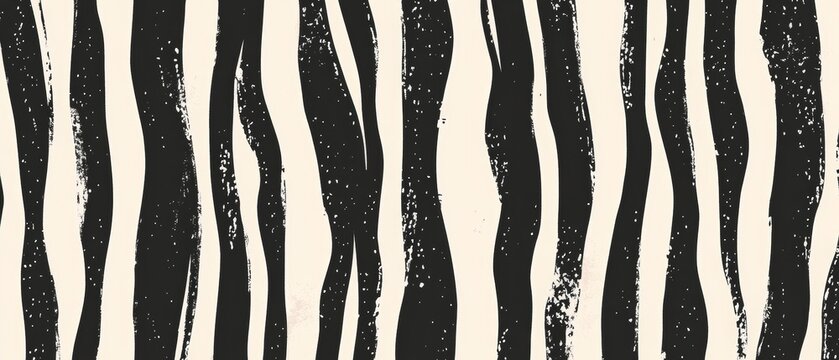 A zebra print with black and white stripes