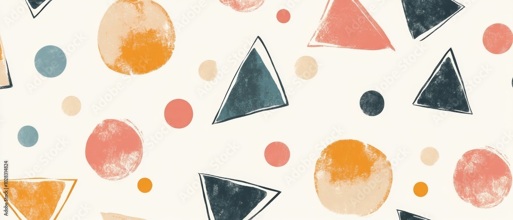 Poster a colorful abstract pattern of shapes and circles