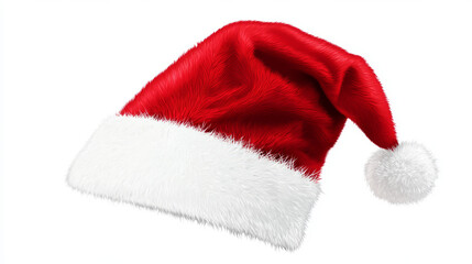 Clipart of a Christmas Santa hat. A festive element for the holiday season. Vector illustration in a flat style.



