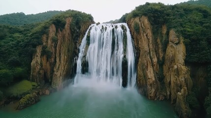 Obraz premium Majestic Waterfall Landscape
